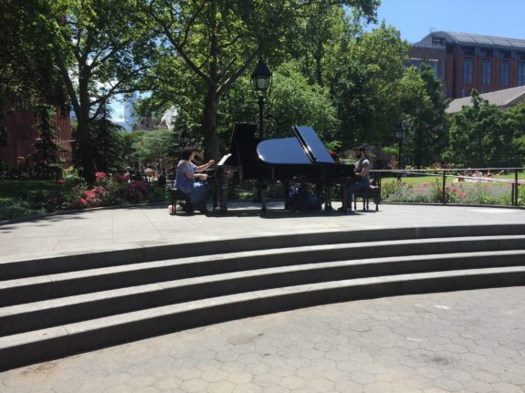 Playing piano for the Make Music NY Festival