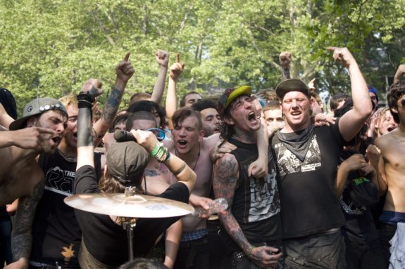 Fans getting excited at Make Music NY